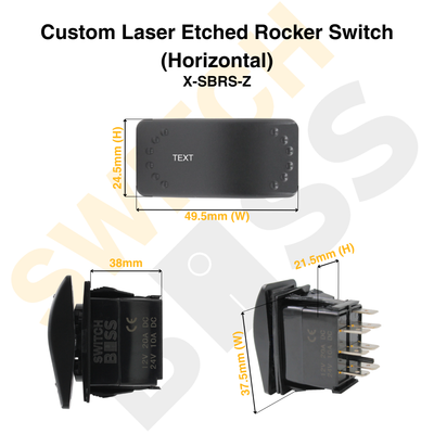 Custom Laser Etched Rocker Switch (Horizontal) - 0