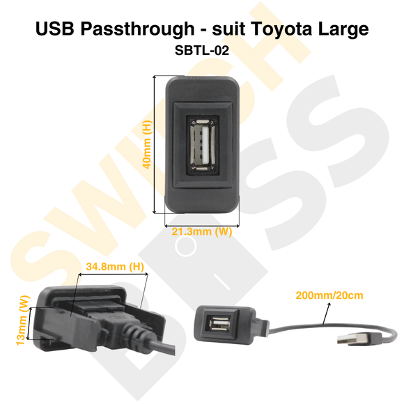 USB Passthrough - suit Toyota Large