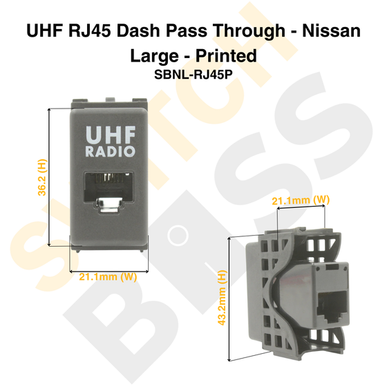 UHF RJ45 Dash Pass Through - Nissan Large - Printed