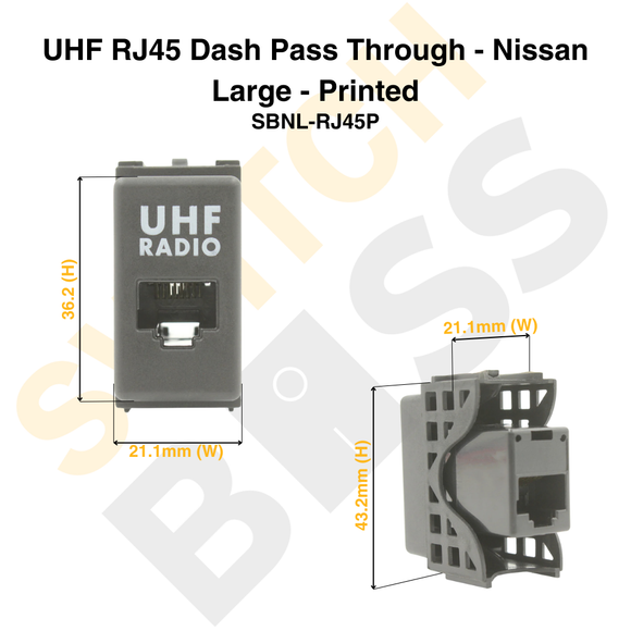 UHF RJ45 Dash Pass Through - Nissan Large - Printed