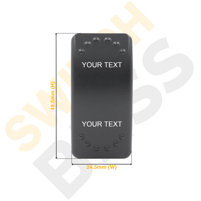 Custom Laser Etched Rocker Switch Cover Only - 0