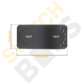 Custom Laser Etched Rocker Switch Cover Only (Horizontal) - 0