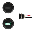 12mm Etched Dash Indicator LED - Black Aluminium-6