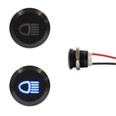12mm Etched Dash Indicator LED - Black Aluminium-8