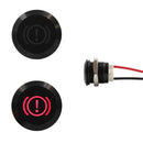 12mm Etched Dash Indicator LED - Black Aluminium-13