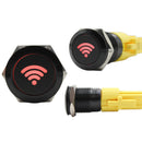 Push Button Switch with Centre Blue LED Cel-fi