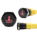 Push Button Switch with Centre Blue LED Hot Water