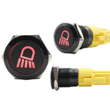 Push Button Switch with Centre Blue LED Lights 3