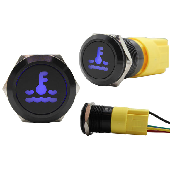 Laser Etched Blue Hot Water