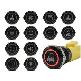 RED 19mm Push Button LED