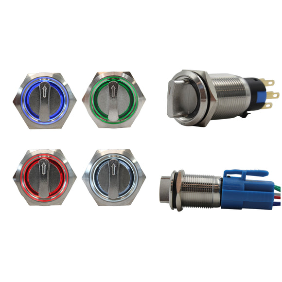 19mm Latching/Non-momentary Rotary