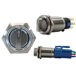 Latching/Non-momentary Rotary Switch White LED