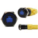 Laser Etched 16mm Blue LED Heater