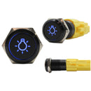 Laser Etched 16mm Blue LED Light 1