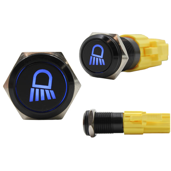 Laser Etched 16mm Blue LED Light 3