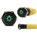 Laser Etched 16mm Green LED Light 1