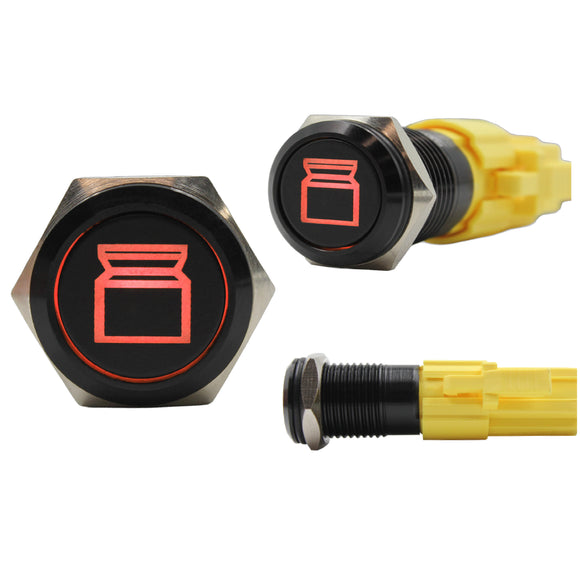 Laser Etched 16mm Red LED Fridge