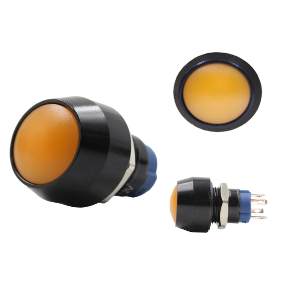 12mm Round Button Switch Orange LED