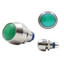 12mm Round Stainless Dome Push Switch Green LED