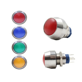 12mm Round Stainless Dome Push Button Switch LED