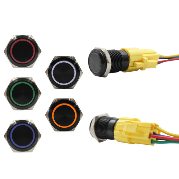 16mm Momentary Push Button Switch with LED (R16-M Series)