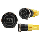 Laser Etched 19mm Push Button Switch with Ring LED (R19 Series)