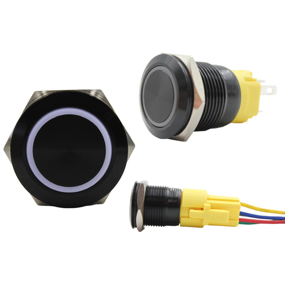 19mm Latching Push Button Switch with LED (R19 Series)