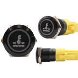 Laser Etched 19mm Push Button Switch with Ring LED (R19 Series)