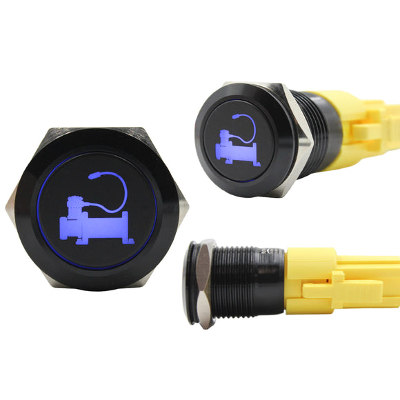 Push Button Switch with Centre Blue LED Air Compressor