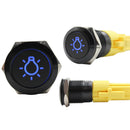 Push Button Switch with Centre Blue LED Lights 1