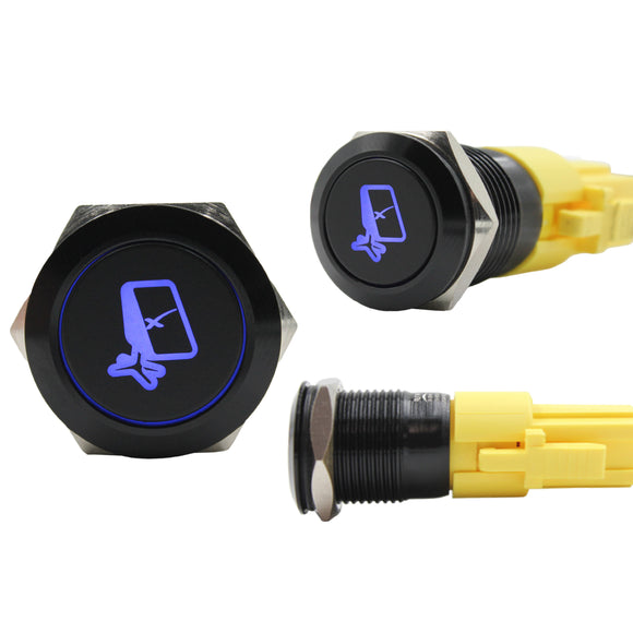Push Button Switch with Centre Blue LED Starlink