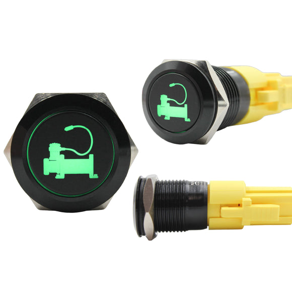 Push Button Switch with Centre Green LED Air Compressor