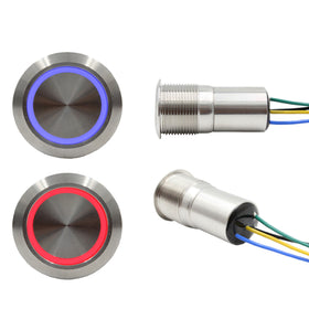 316 Stainless Steel 19mm Push Switch (RT-AS1 Series)