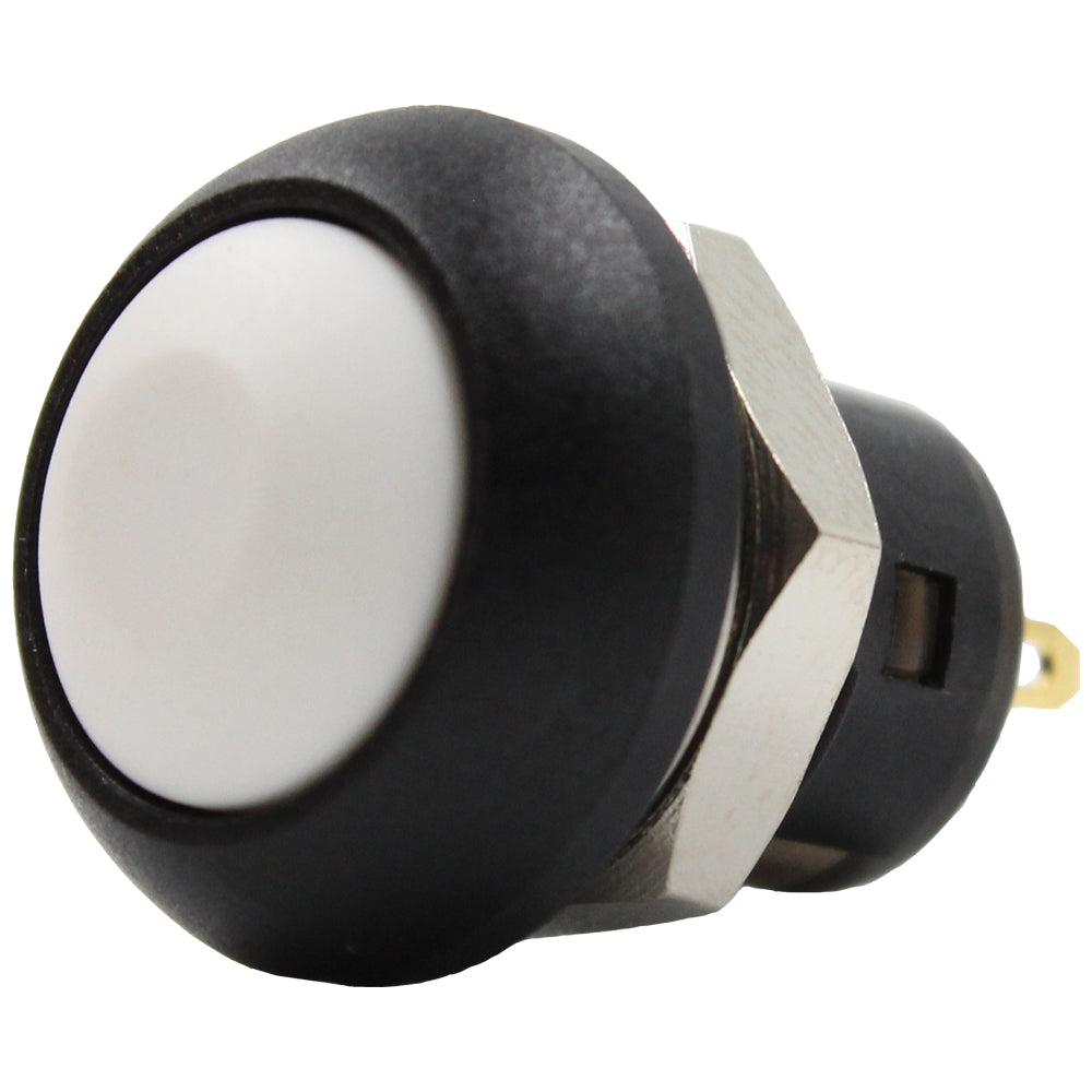 white latching push switch