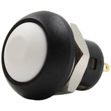 white latching push switch