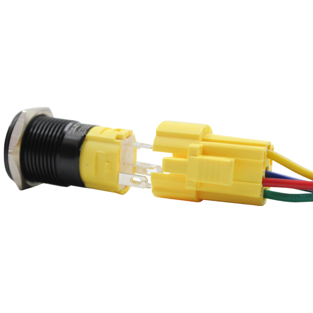 Laser Etched 16mm Push Switch/Centre LED 