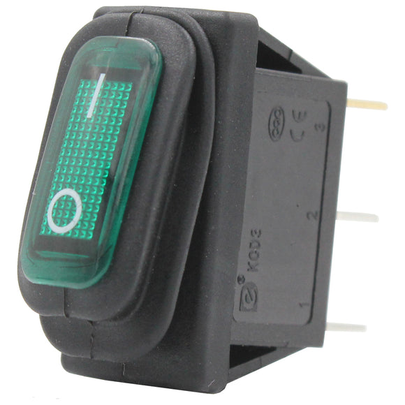 rocker switch 17x34mm green
