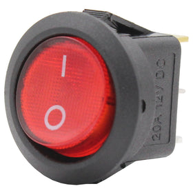 round toggle switch red