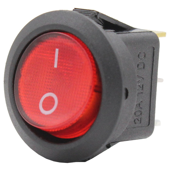 round toggle switch red