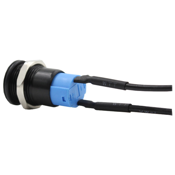 12mm Aluminium Latching Push Button Switch (Pre-Wired)