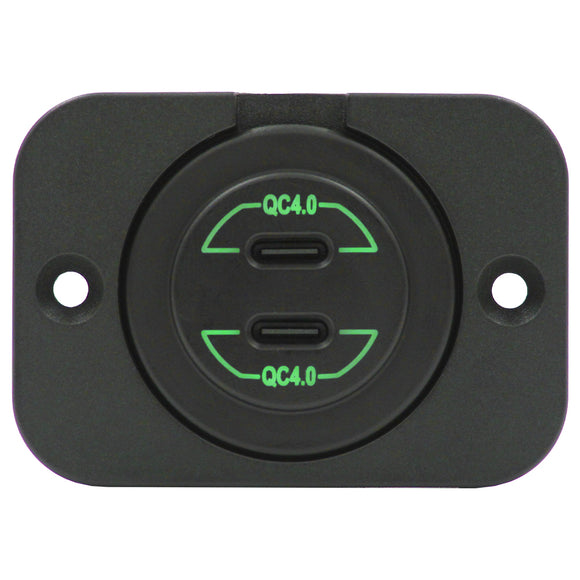 Dual Type-C USB Charger Round