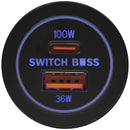 100W Type-C USB + 36W USB-A - Round-8