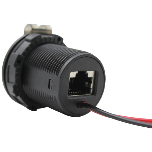 UHF RJ45 Pass Through With Blue LED - Round