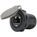 UHF RJ45 Pass Through With Blue LED - Round-10