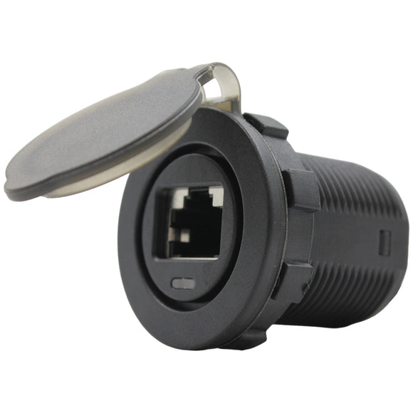 UHF RJ45 Pass Through With Blue LED - Round