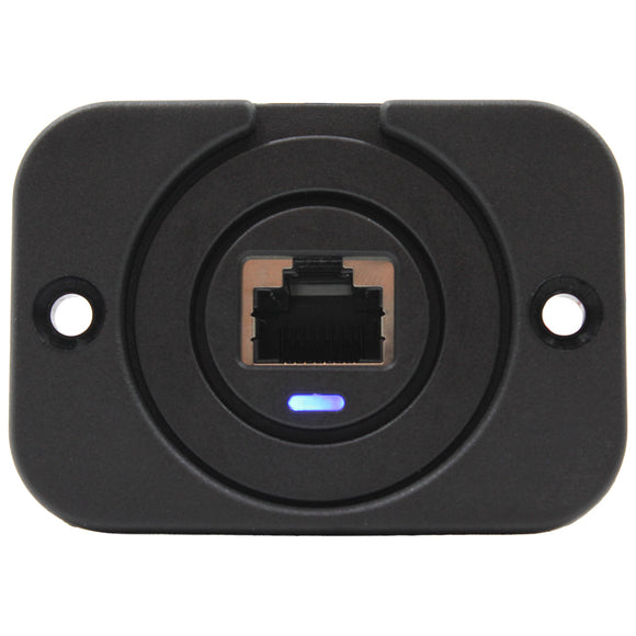 UHF RJ45 Pass Through With Blue LED - Round