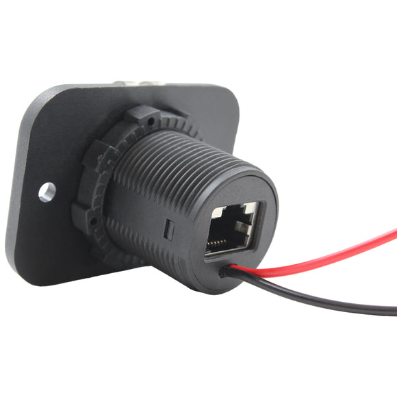 UHF RJ45 Pass Through With Blue LED - Round