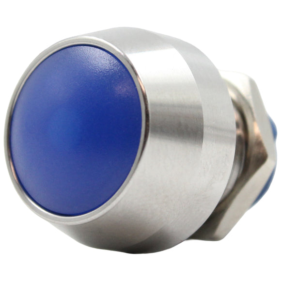 12mm Round Stainless Dome Push Button Switch Blue LED