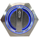 19mm Latching/Non-momentary Rotary Blue LED