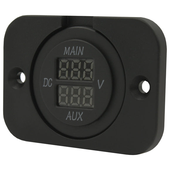 Dual Volt Meter - Round